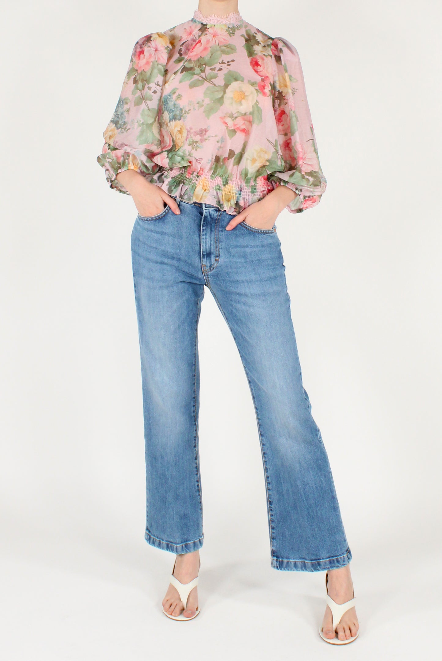 Blusa Stampa Floreale in Mussola di Lyocell