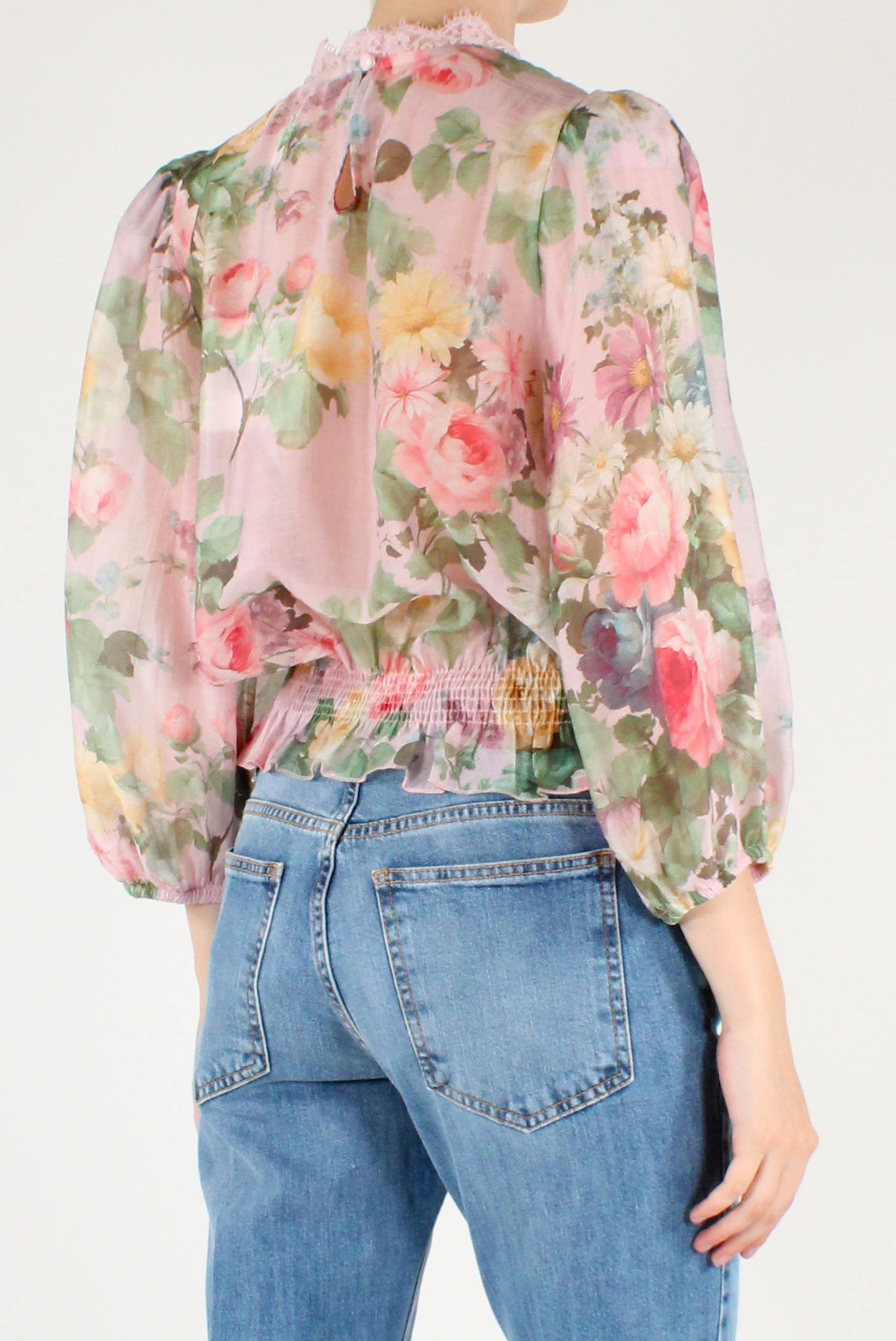 Blusa Stampa Floreale in Mussola di Lyocell