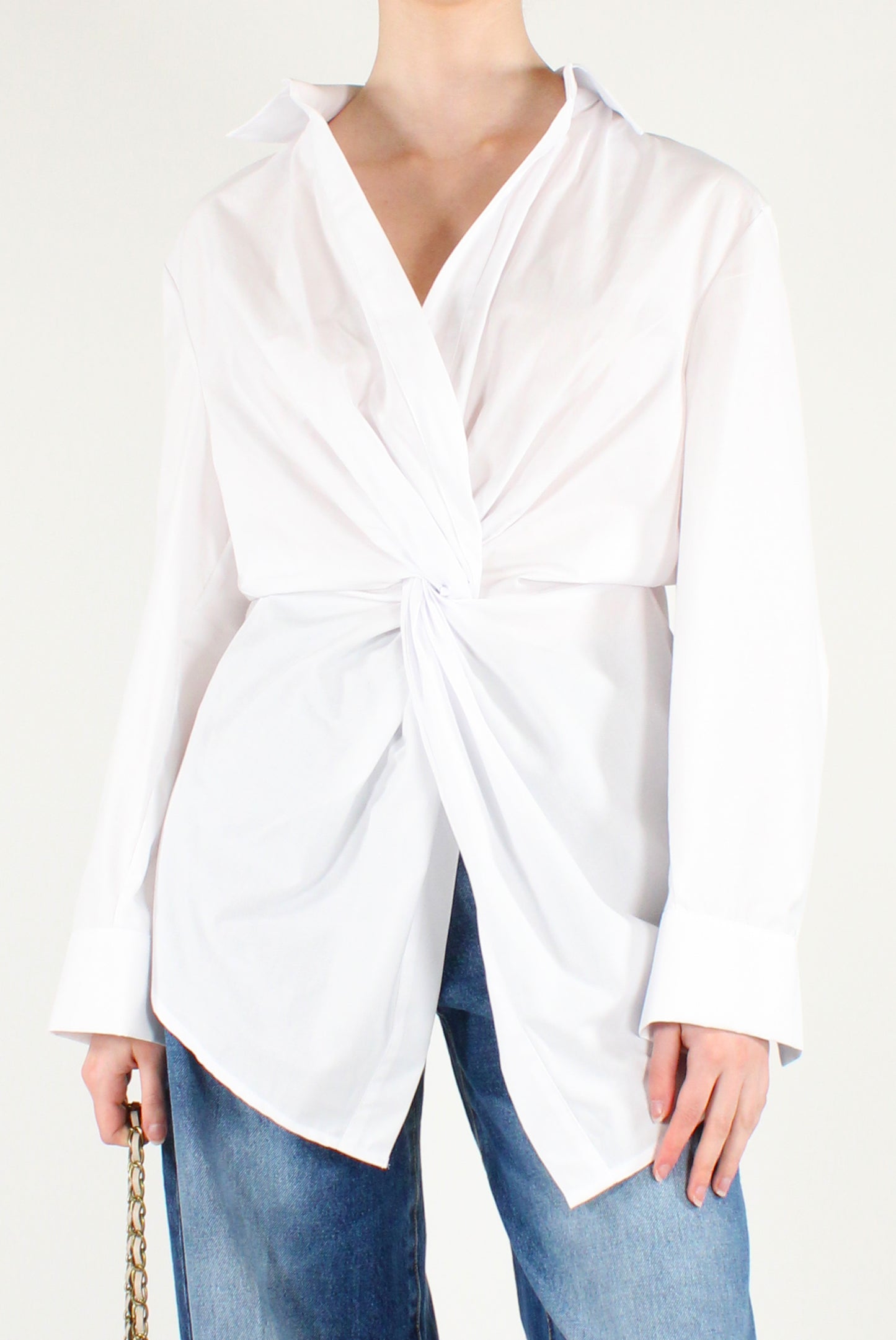 Blusa Camicia Nodo Incrociato