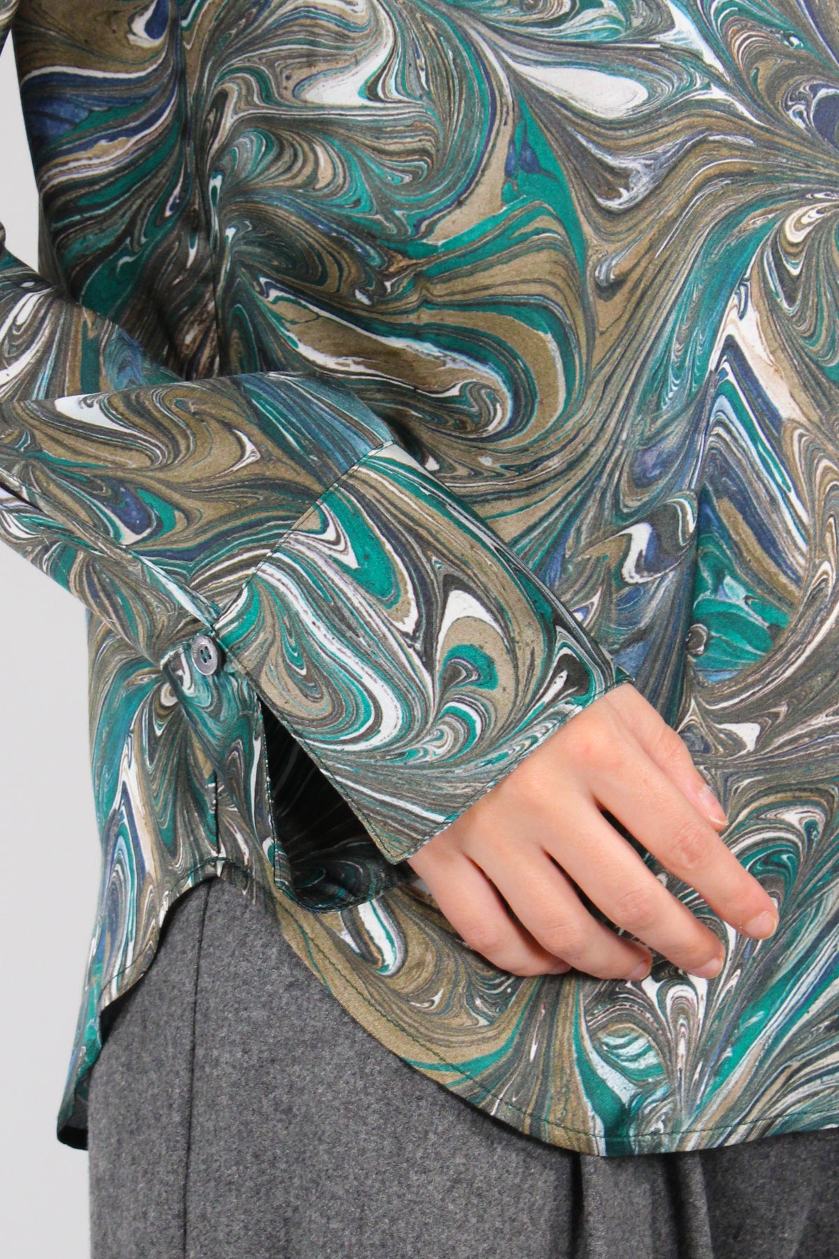 Blusa con Fusciacca Stampa Marmorizzata