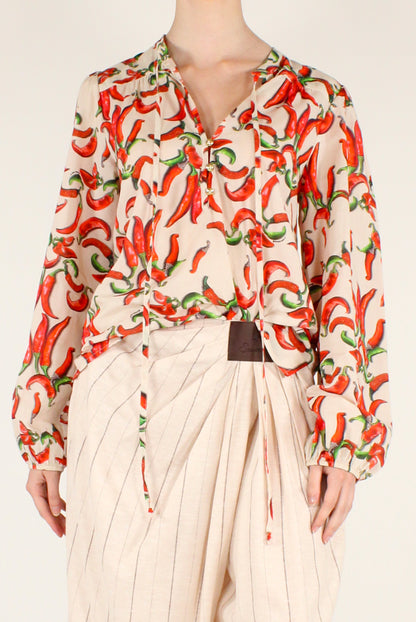 Blusa Stampa Peperoncini