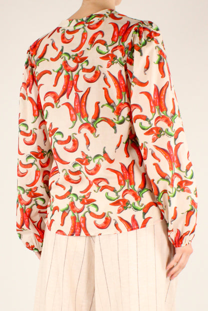 Blusa Stampa Peperoncini