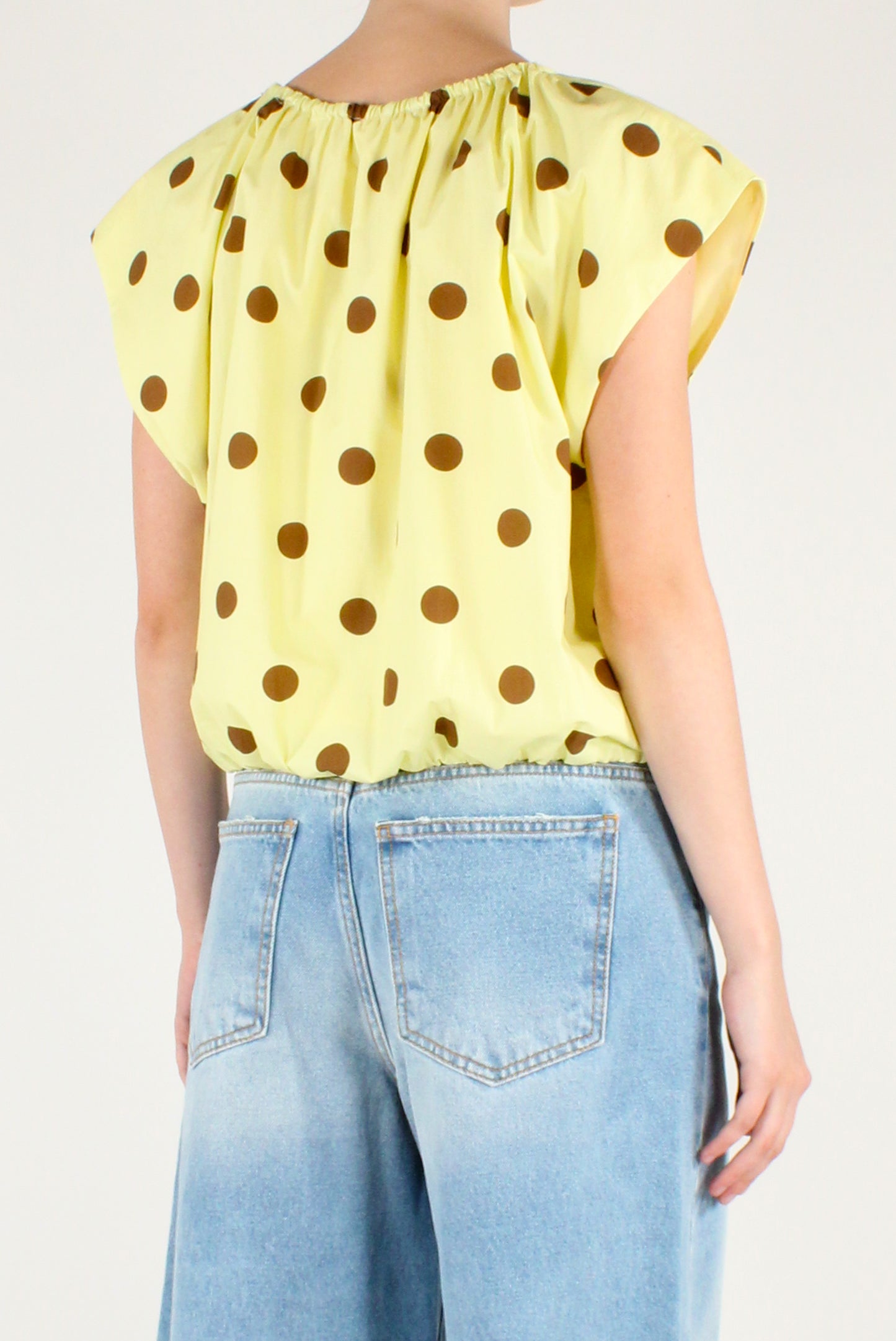 Blusa Over a Pois in Cotone
