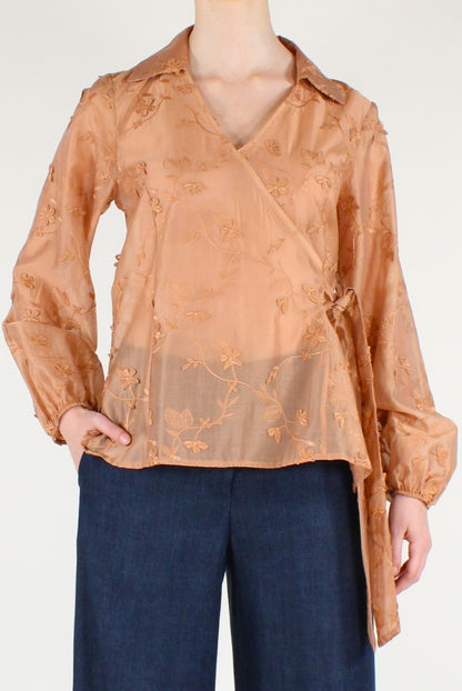 Floral Lyocell Blend Blouse