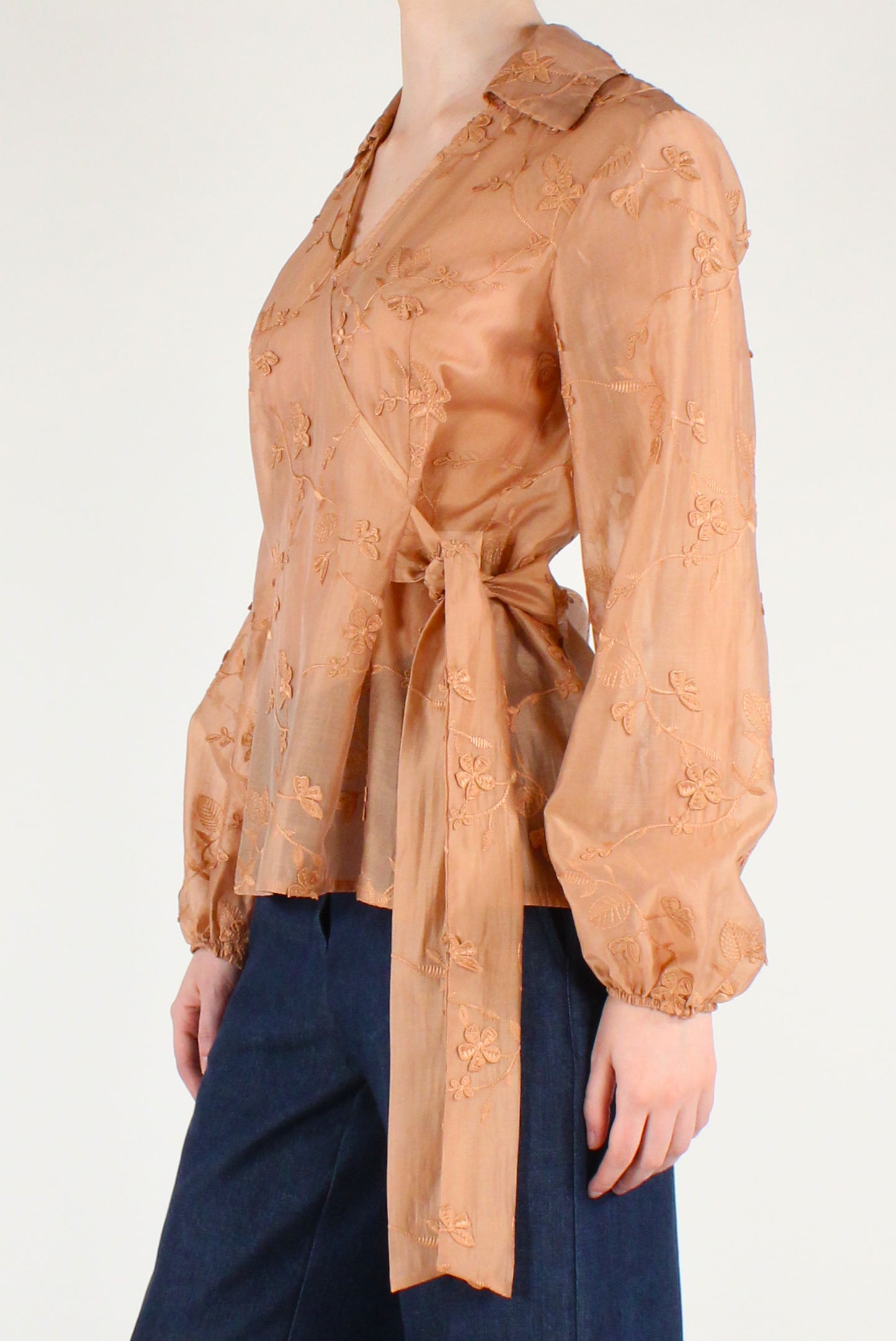 Floral Lyocell Blend Blouse