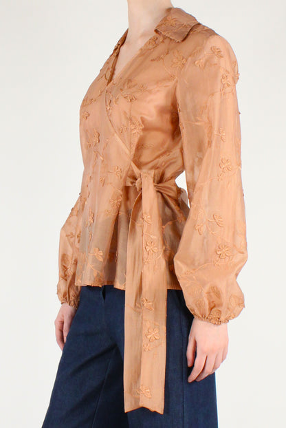 Floral Lyocell Blend Blouse