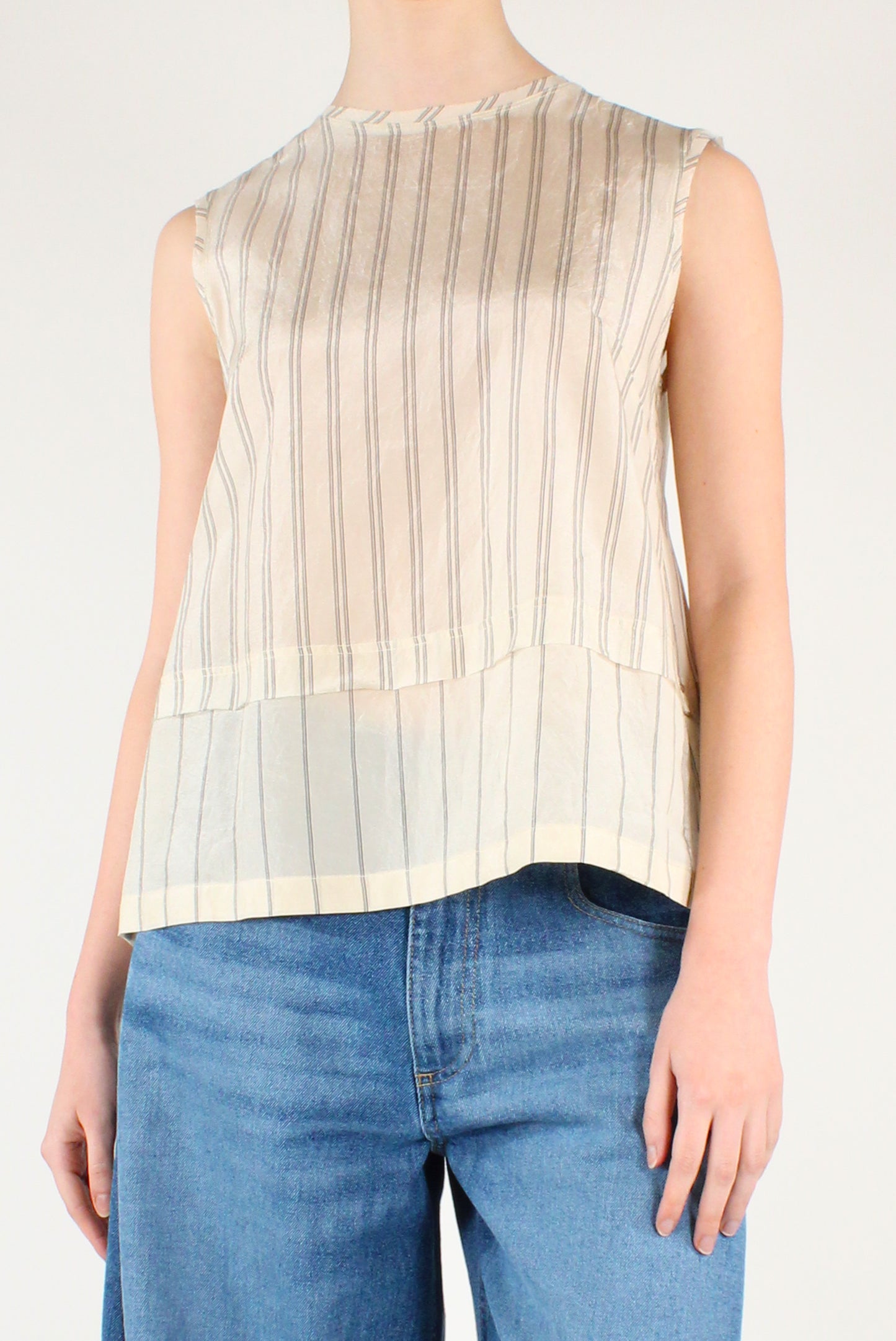 Blusa a Righe Misto Viscosa