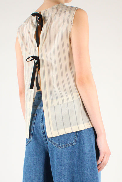 Blusa a Righe Misto Viscosa
