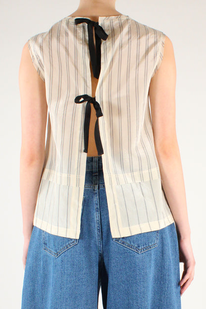 Blusa a Righe Misto Viscosa