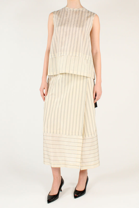 Blusa a Righe Misto Viscosa