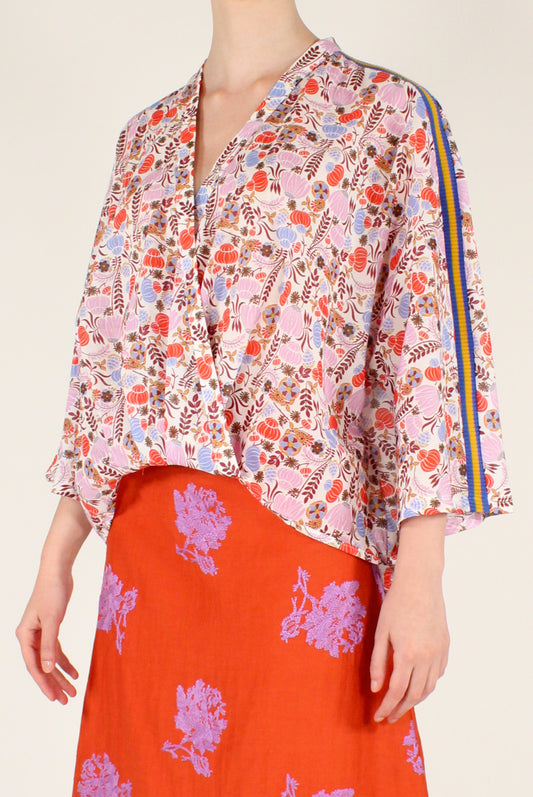 Blusa Stampa Floreale in Cotone