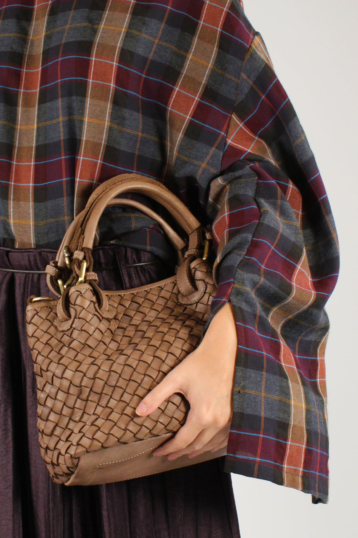 Borsa in Pelle Intrecciata
