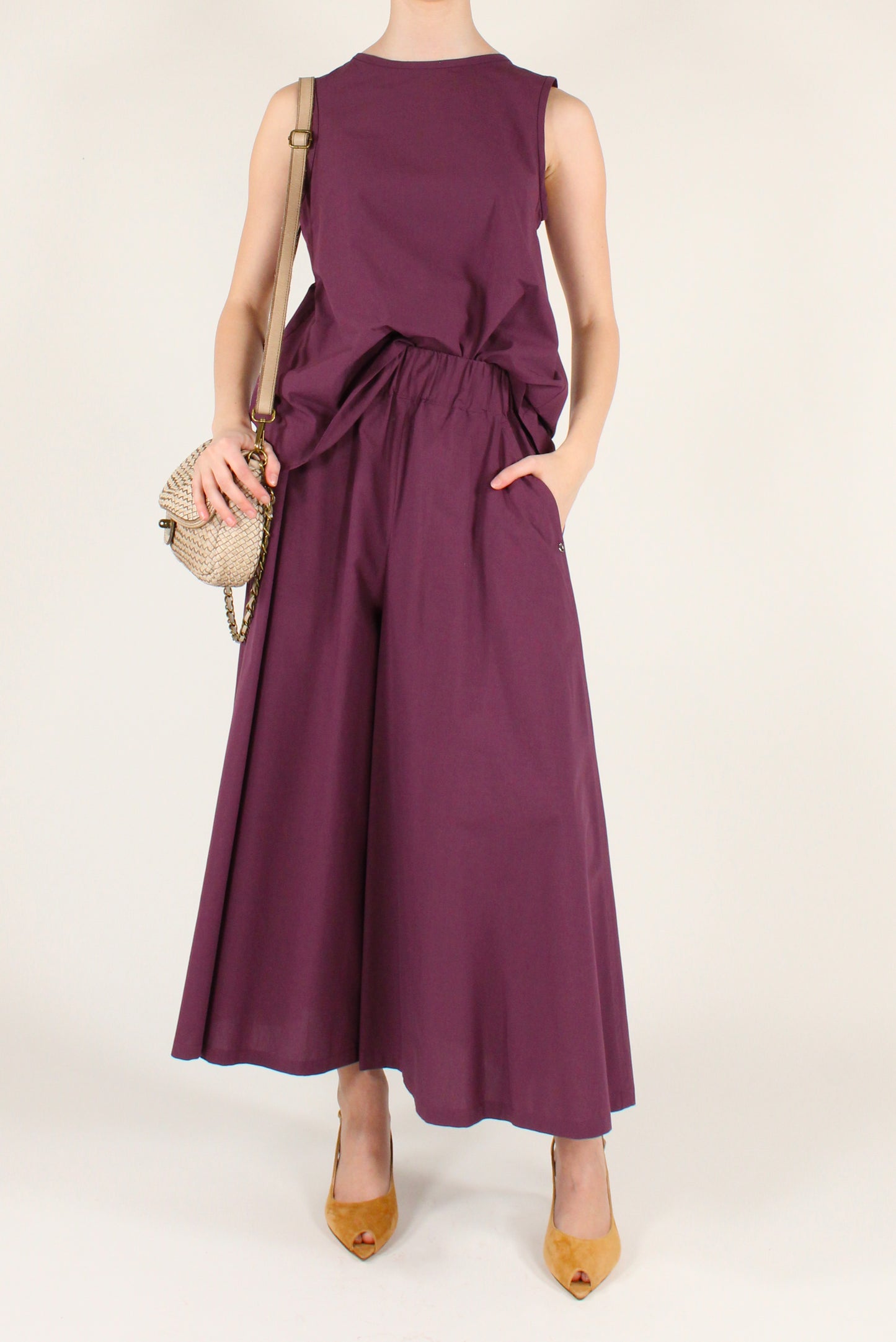 Blusa Smanicata in Popeline