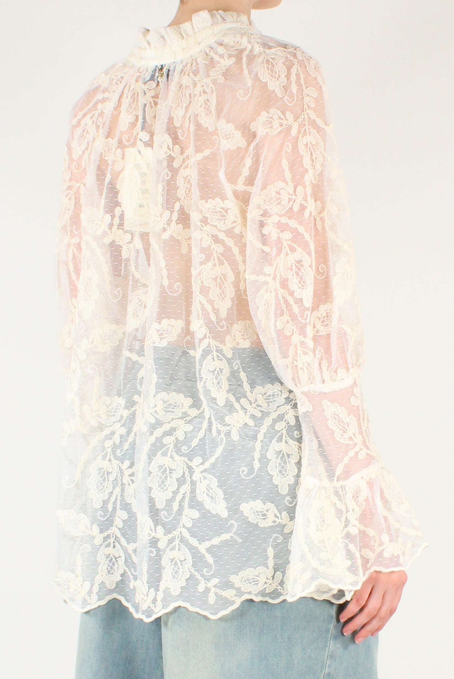 Floral Embroidered Lace Blouse