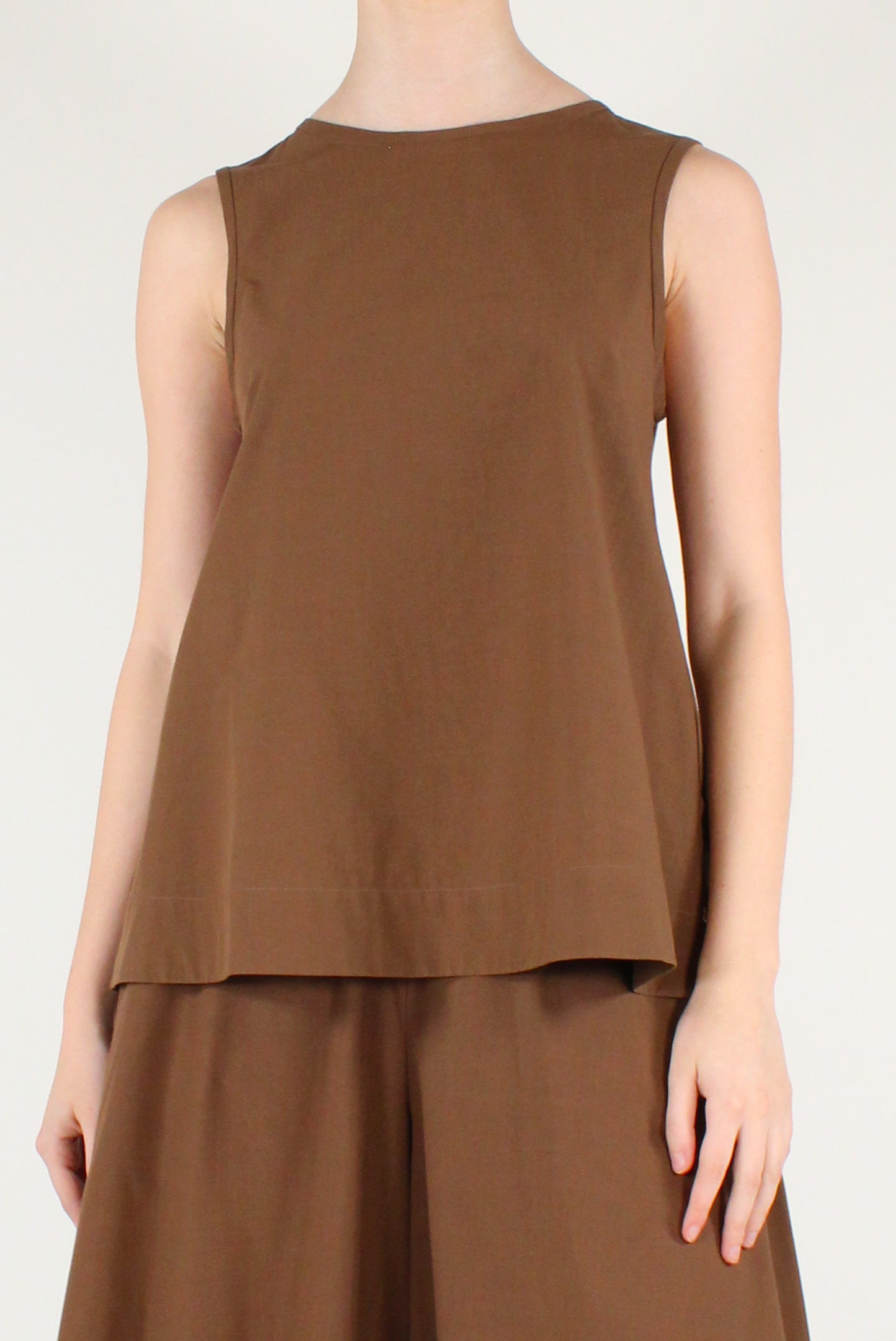 Blusa Smanicata in Popeline