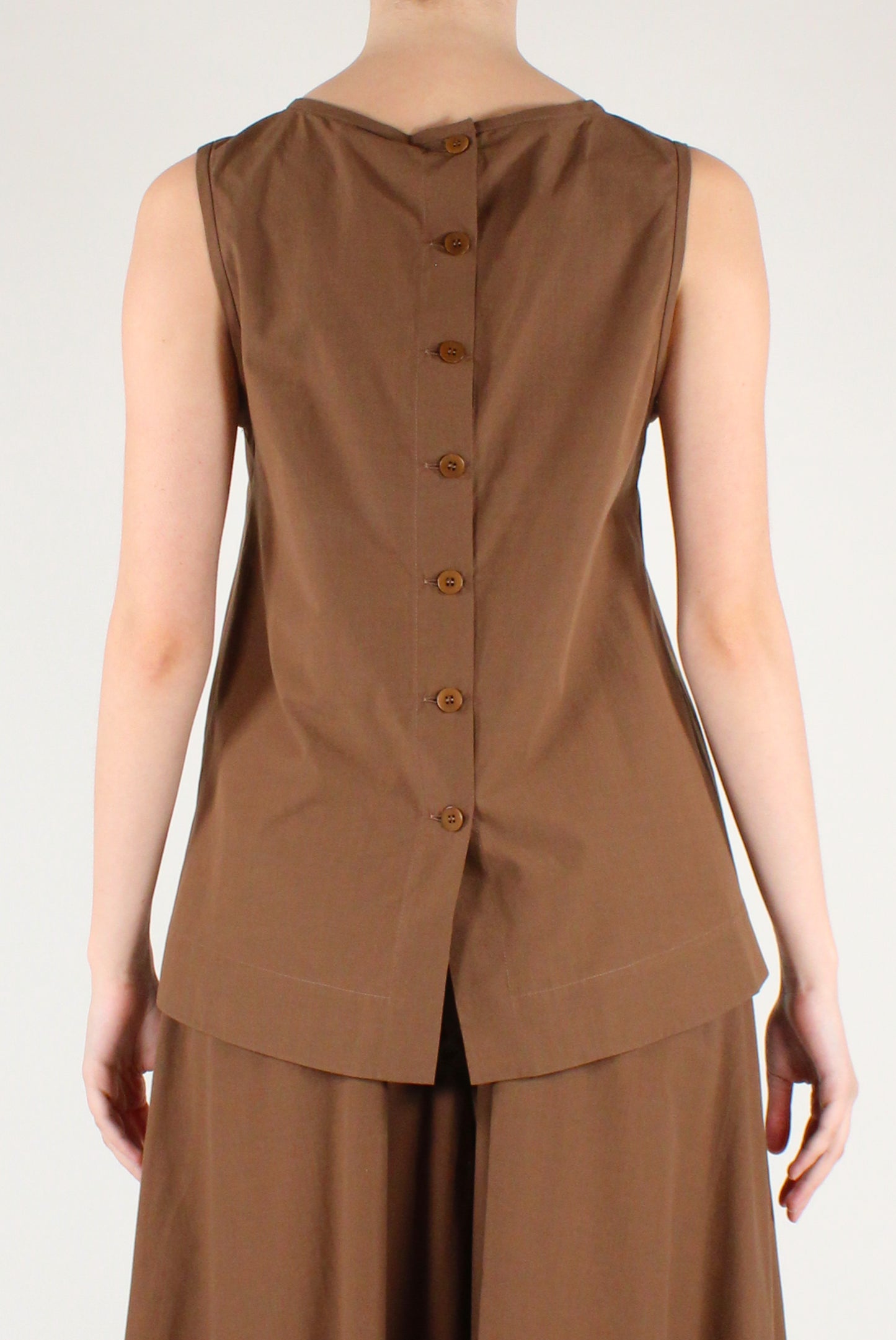 Blusa Smanicata in Popeline