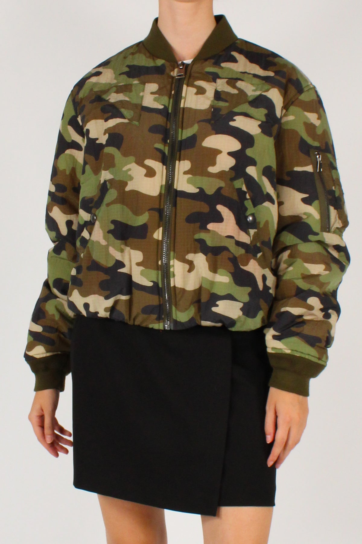 Bomber Imbottito Stampa Camouflage
