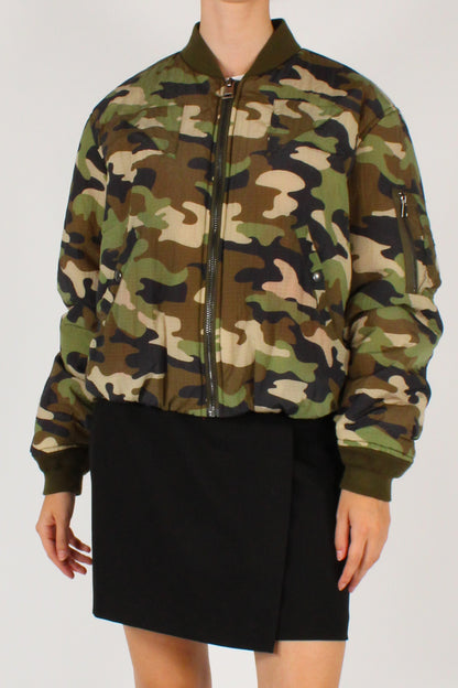 Bomber Imbottito Stampa Camouflage