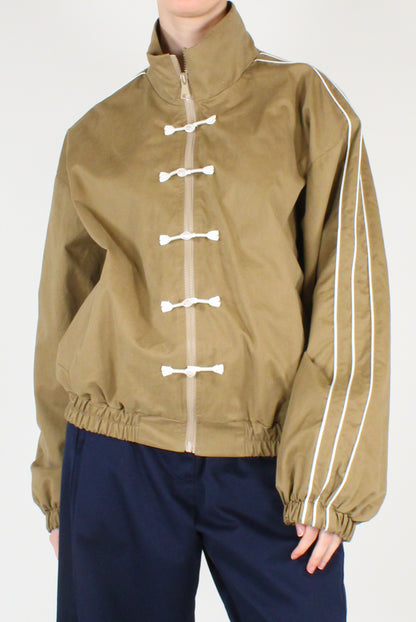 Bomber in Cotone con Alamari