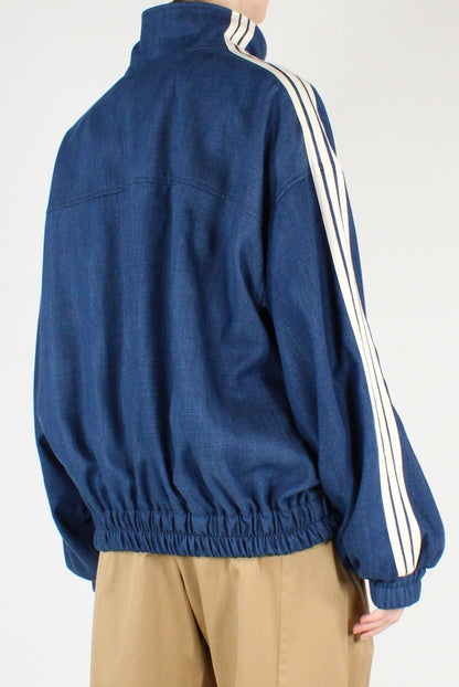 Bomber in Denim con Alamari