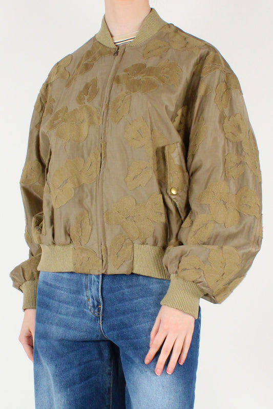 Bomber Ricamato Floreale