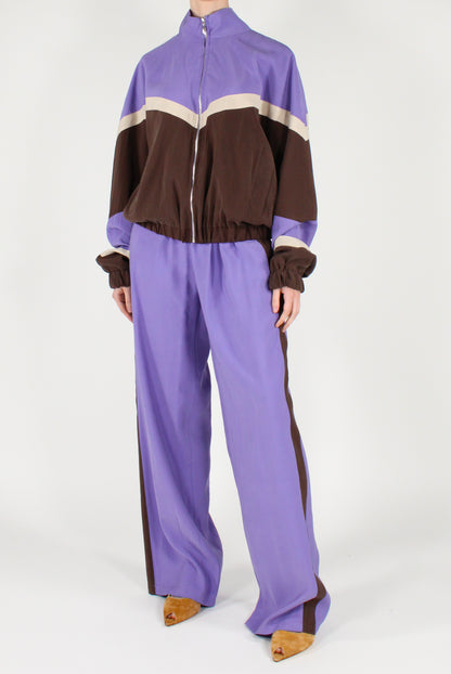 Pantaloni Misto Viscosa con Bande