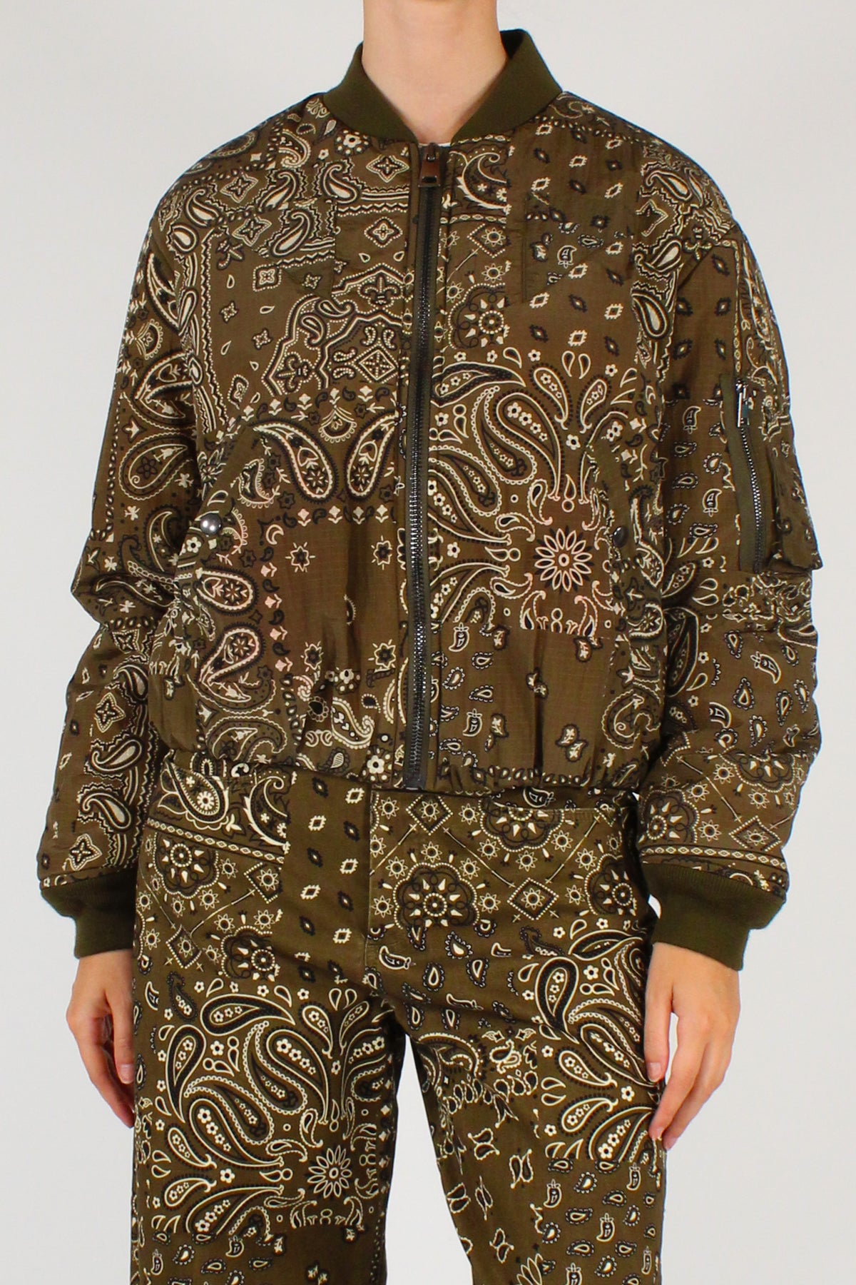 Bomber Imbottito Stampa Bandana