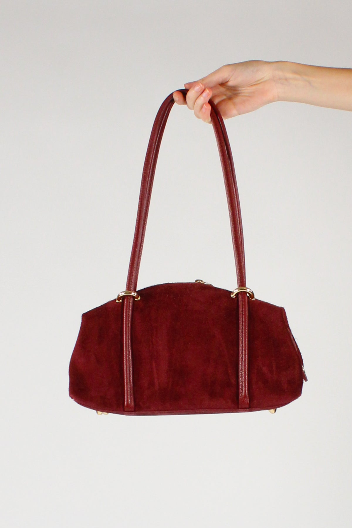 Borsa Bauletto in Pelle Scamosciata