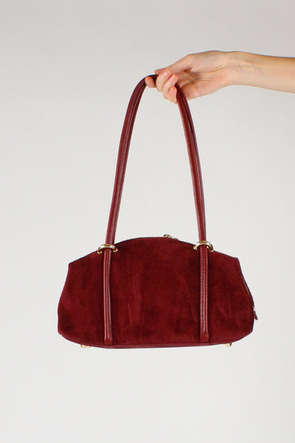 Borsa Bauletto in Pelle Scamosciata