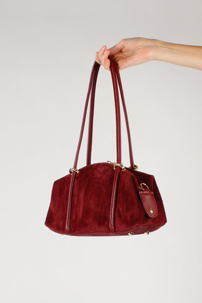 Borsa Bauletto in Pelle Scamosciata