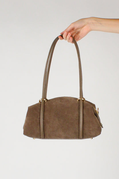 Borsa Bauletto in Pelle Scamosciata