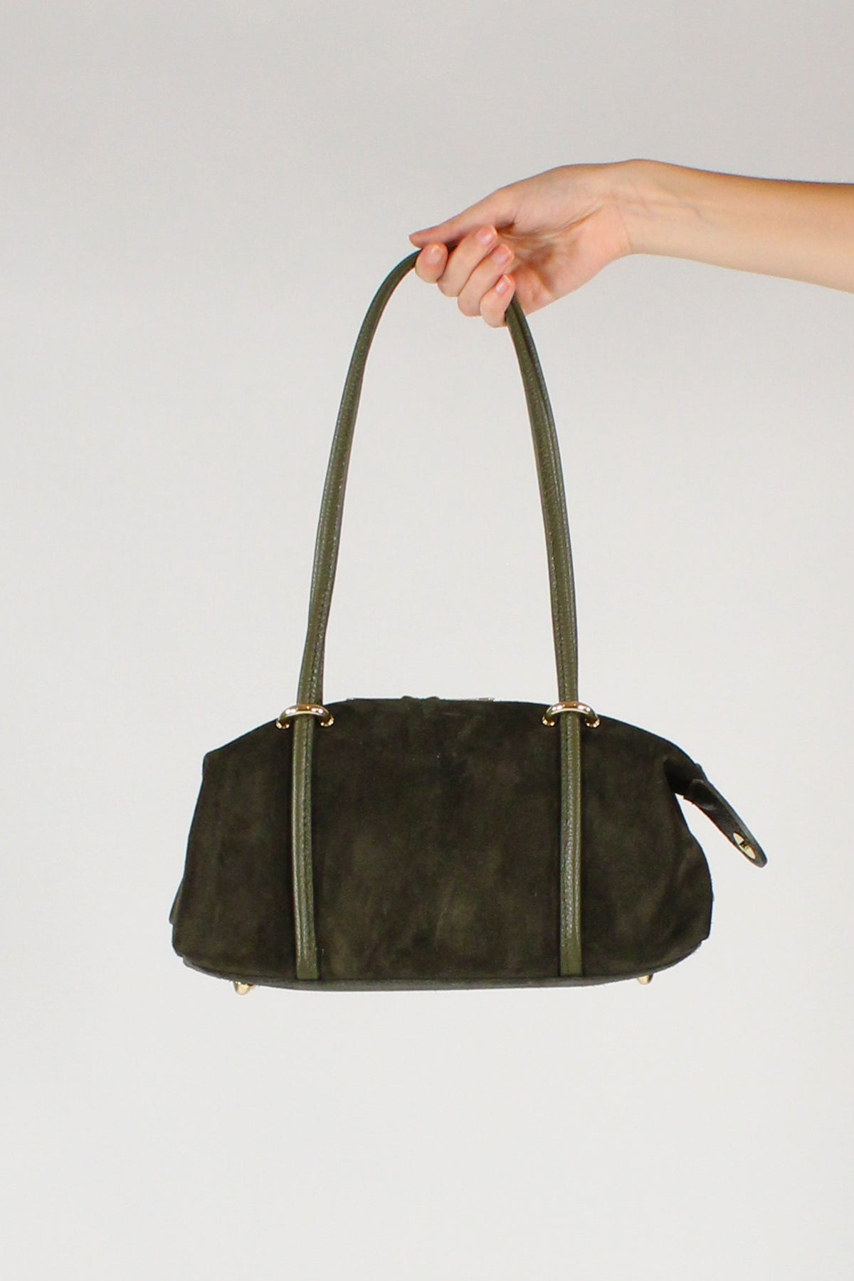 Borsa Bauletto in Pelle Scamosciata