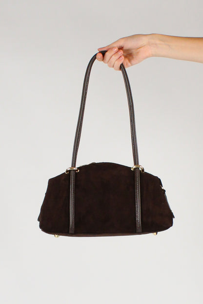 Borsa Bauletto in Pelle Scamosciata