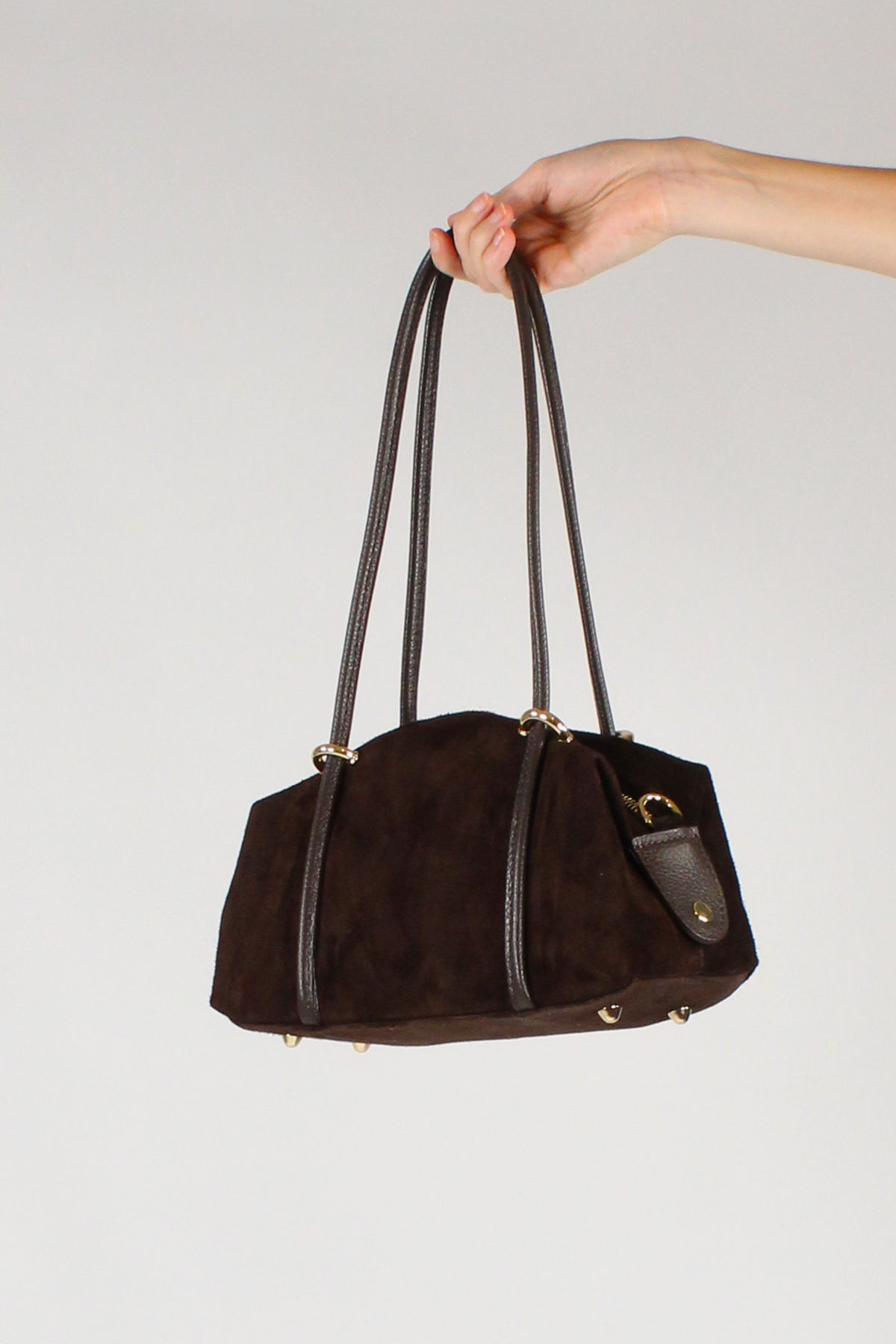 Borsa Bauletto in Pelle Scamosciata