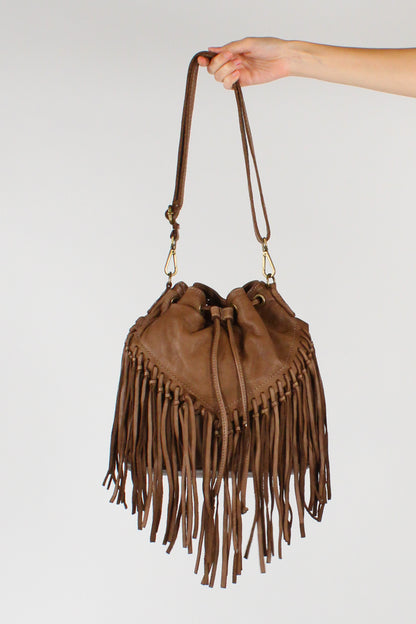 Borsa a Secchiello con Frange