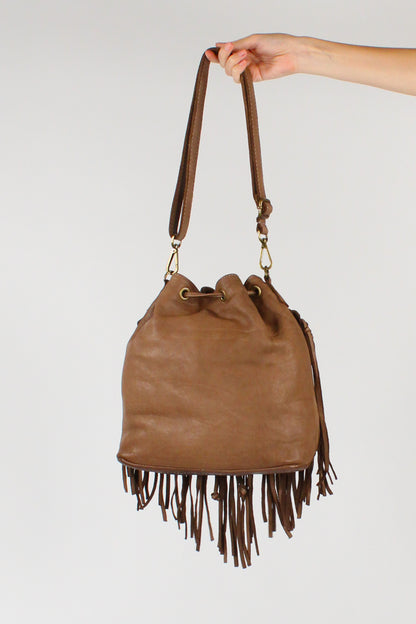 Borsa a Secchiello con Frange
