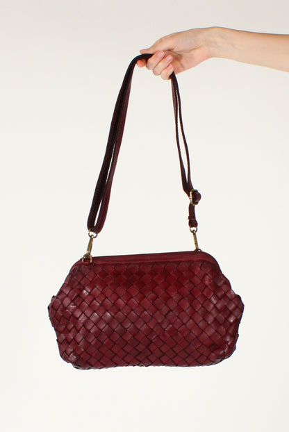 Borsa Clutch in Pelle Intrecciata