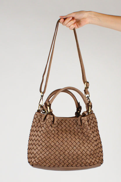 Borsa in Pelle Intrecciata