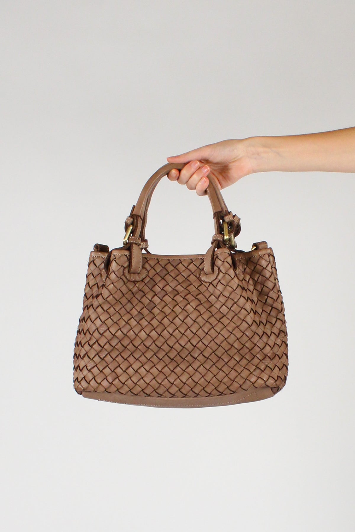 Borsa in Pelle Intrecciata
