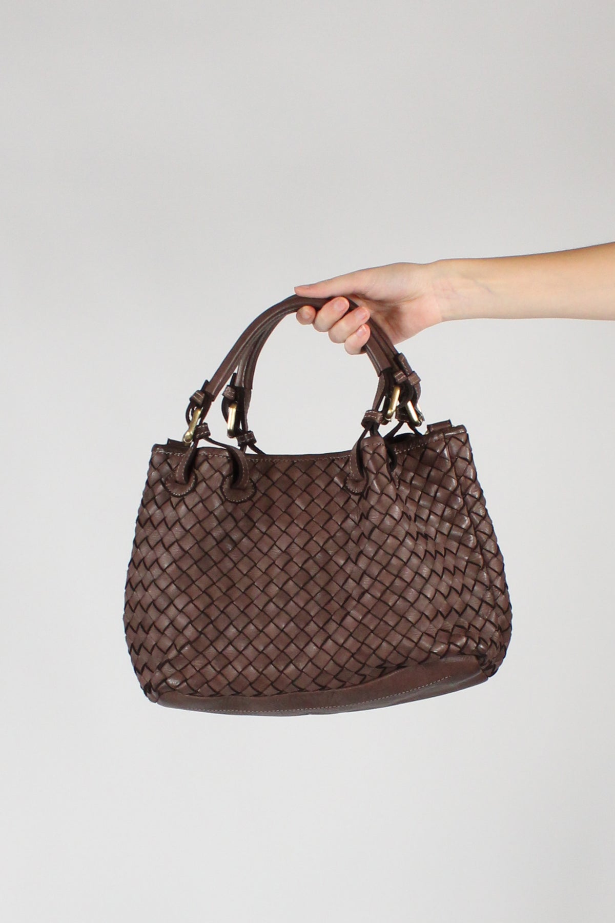 Borsa in Pelle Intrecciata
