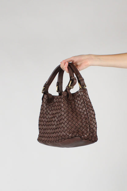 Borsa in Pelle Intrecciata