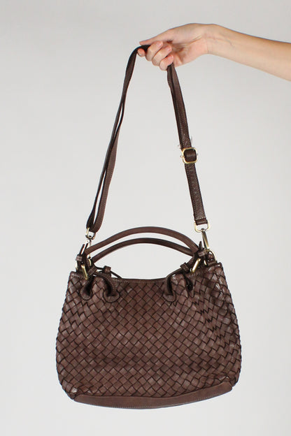 Borsa in Pelle Intrecciata