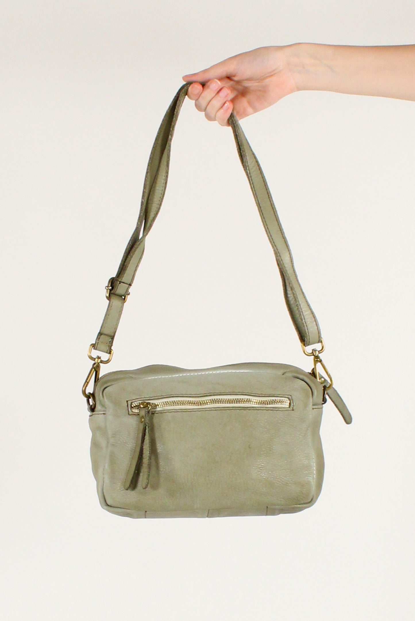 Borsa Rettangolare in Pelle Intrecciata Davanti