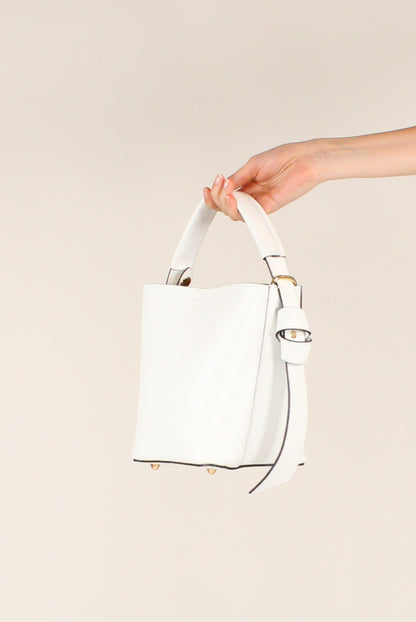Pebbled Leather Bucket Bag