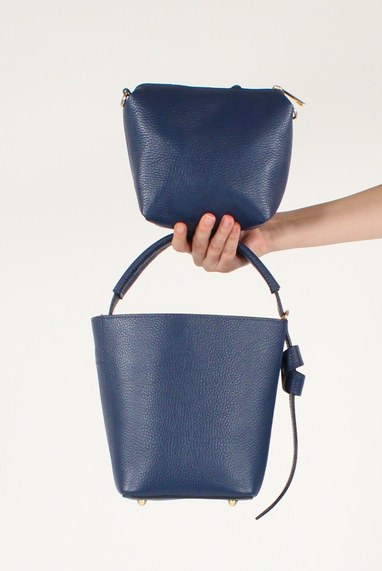 Borsa Secchiello in Pelle Martellata