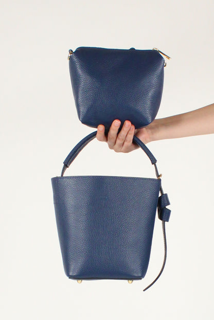 Borsa Secchiello in Pelle Martellata