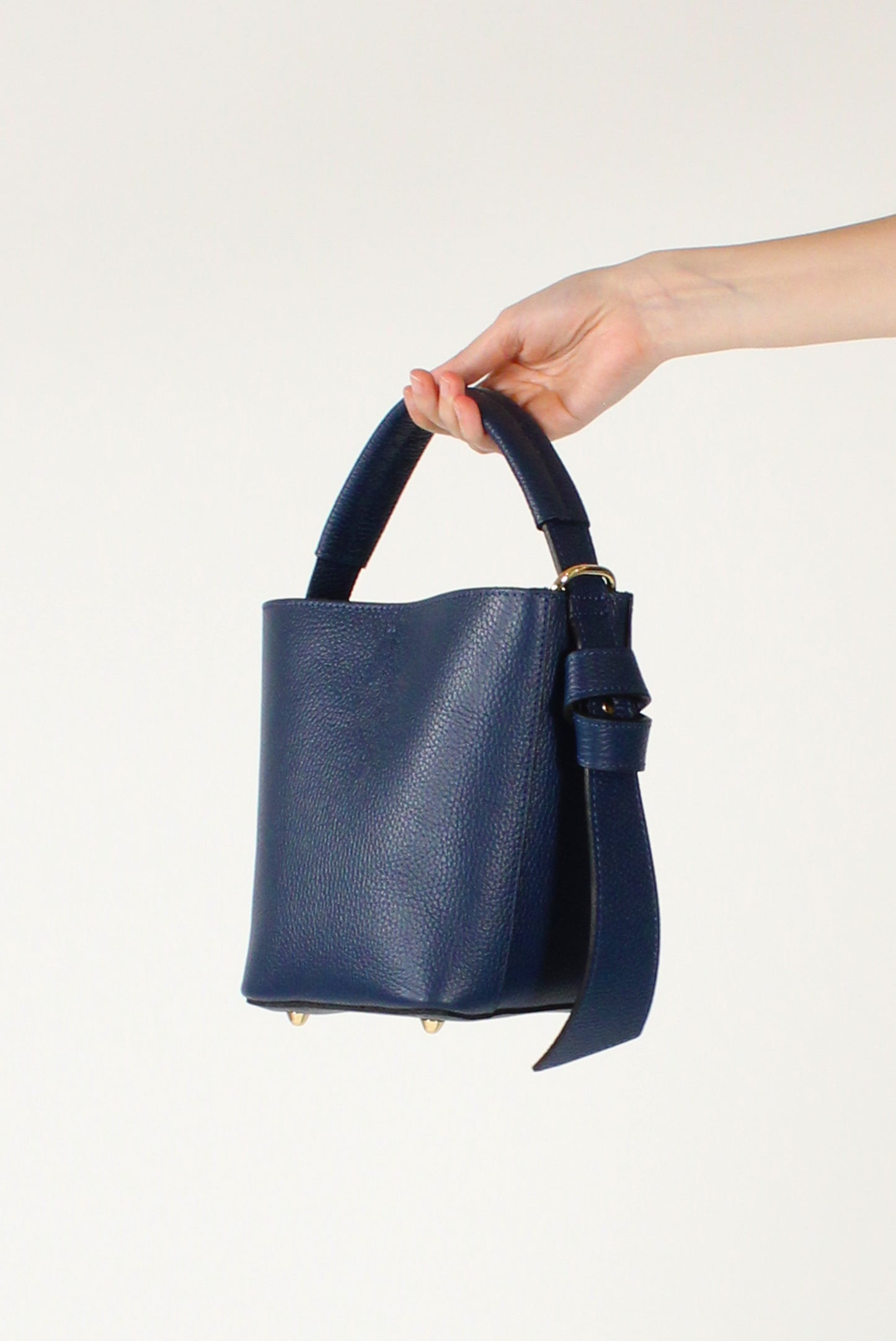 Borsa Secchiello in Pelle Martellata