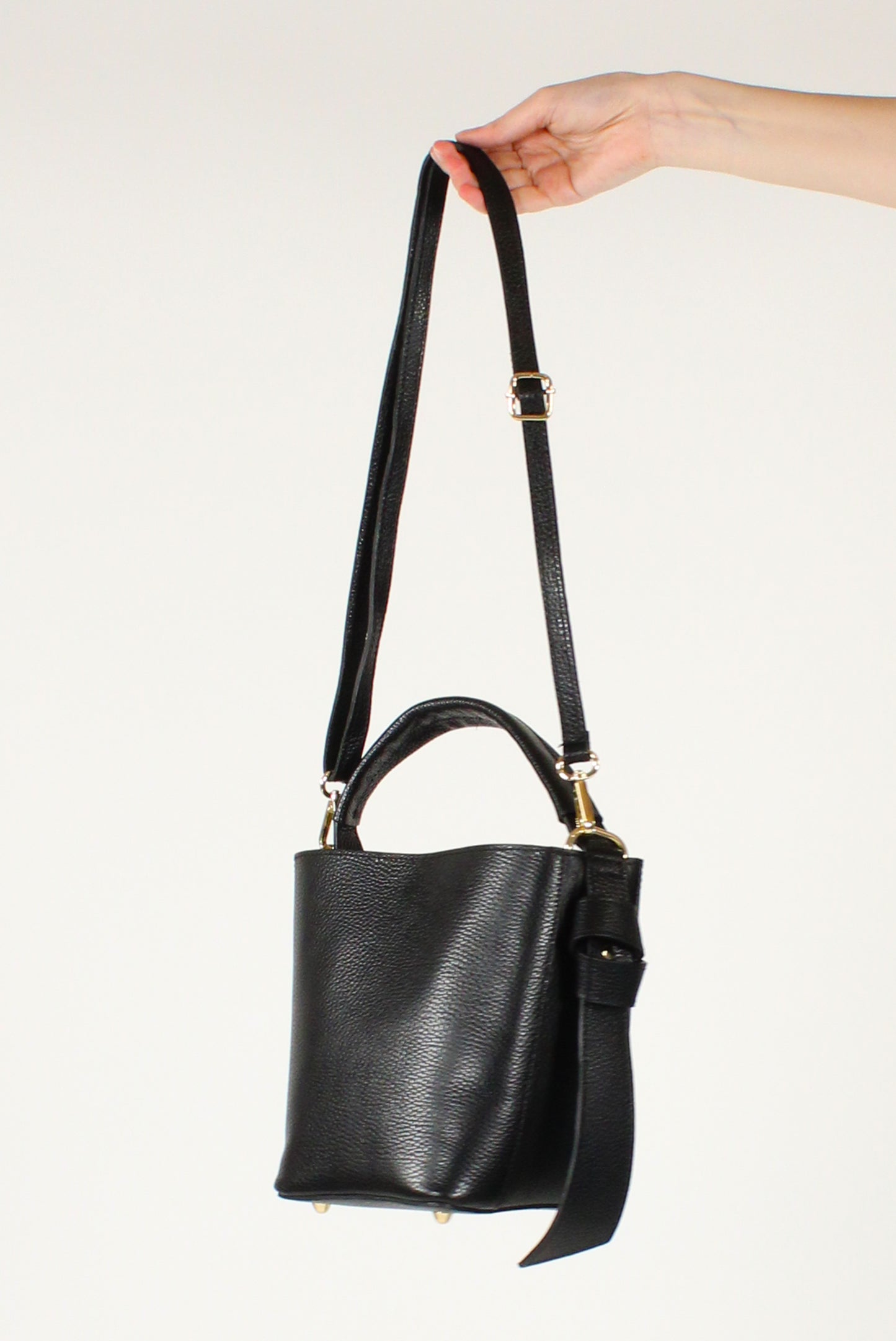Borsa Secchiello in Pelle Martellata