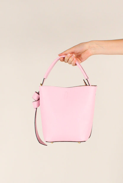 Pebbled Leather Bucket Bag