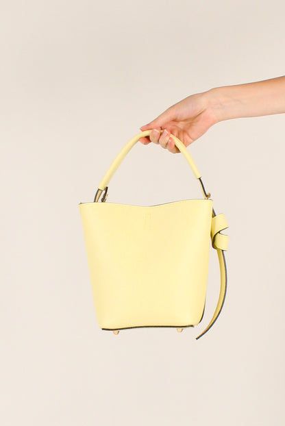 Pebbled Leather Bucket Bag